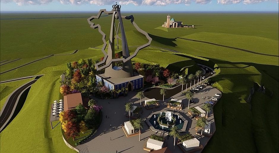 Nossa Senhora Aparecida terá estátua maior que o Cristo Redentor Simulação mostra como será parque de Nossa Senhora Aparecida (Foto: Divulgação/Prefeitura de Aparecida )