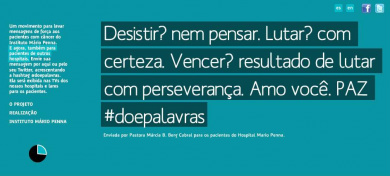 Doe Palavras: Campanha de hospital estimula pacientes