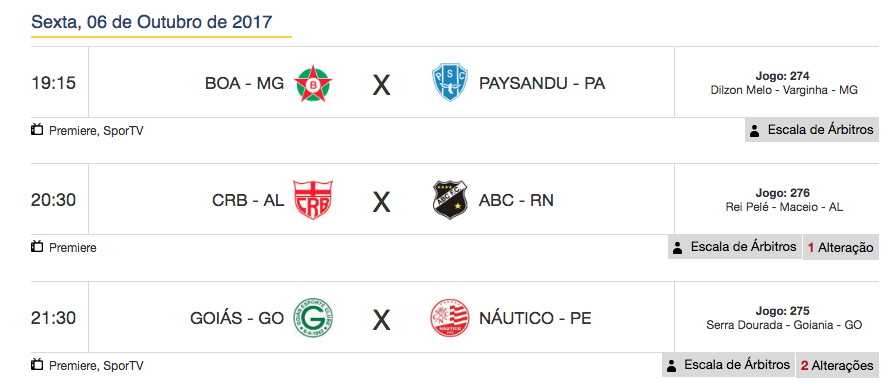 Jogos de hoje (6) - Série B - 28ª rodada Jogos de hoje (6) - Série B - 28ª rodada