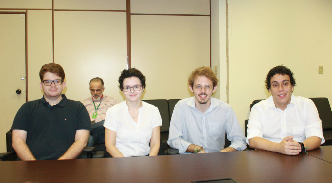 Jovens talentos: Governo do Estado recebe nova turma de trainees (Esq. p/ dir.): Renato Mello, Ayanne Teixeira, José Victor Martins e Rodrigo Dornelles são os novos jovens que chegam para compor o time já formado por outros seis trainees no Estado.