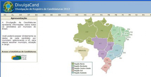 TSE disponibiliza informações sobre candidatos nas Eleições 2012 TSE disponibiliza informações sobre candidatos nas Eleições 2012