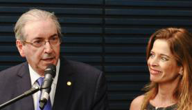 Eduardo Cunha ao lado da mulher, a jornalista Cláudia Cruz  Divulgação/Marcos Oliveira/Agência Senado