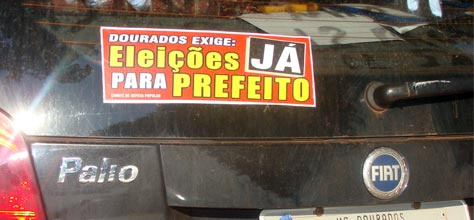 Entidades promovem 'arrastão' por outra eleição para prefeito e vice de Dourados Entidades promovem 'arrastão' por outra eleição para prefeito e vice de Dourados