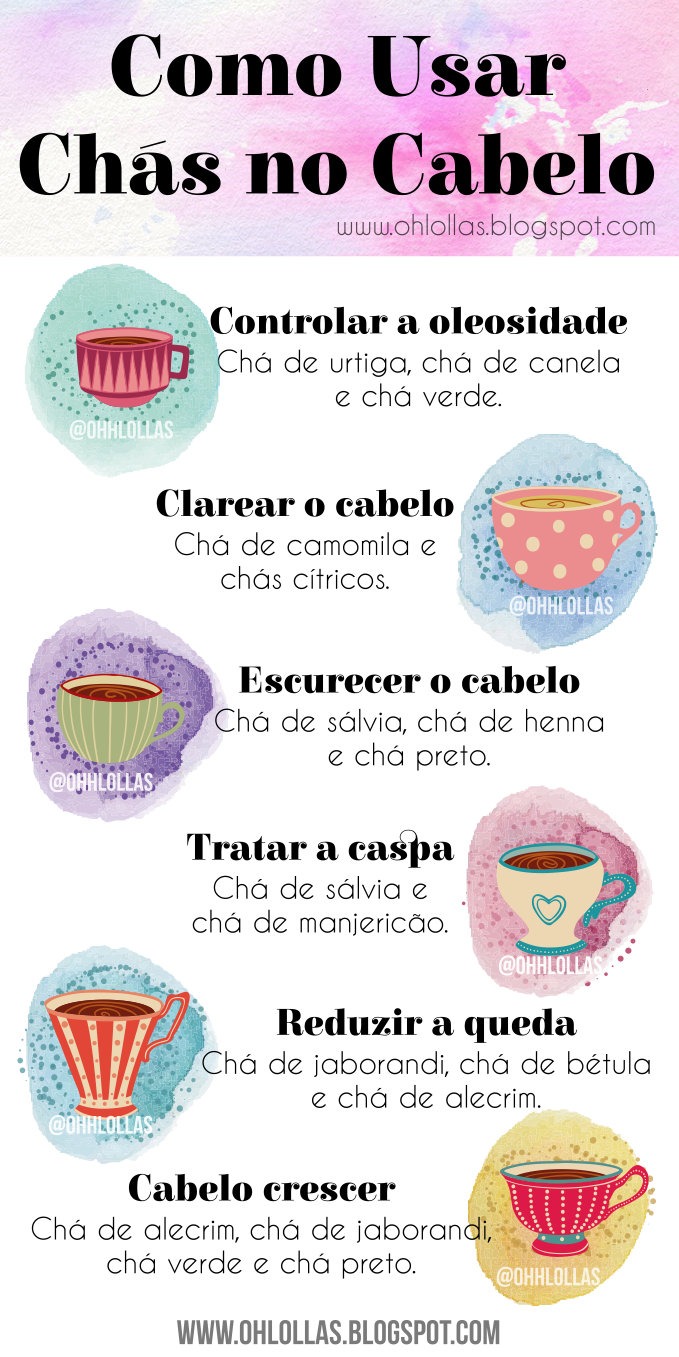 Como Usar Chás no Cabelo - São Muitos Benefícios! Como Usar Chás no Cabelo - São Muitos Benefícios!