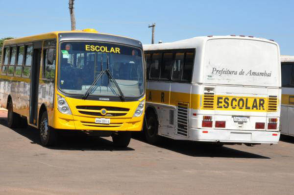 Frota dos ônibus escolares do município de Amambai será vistoriada pelo Detran.