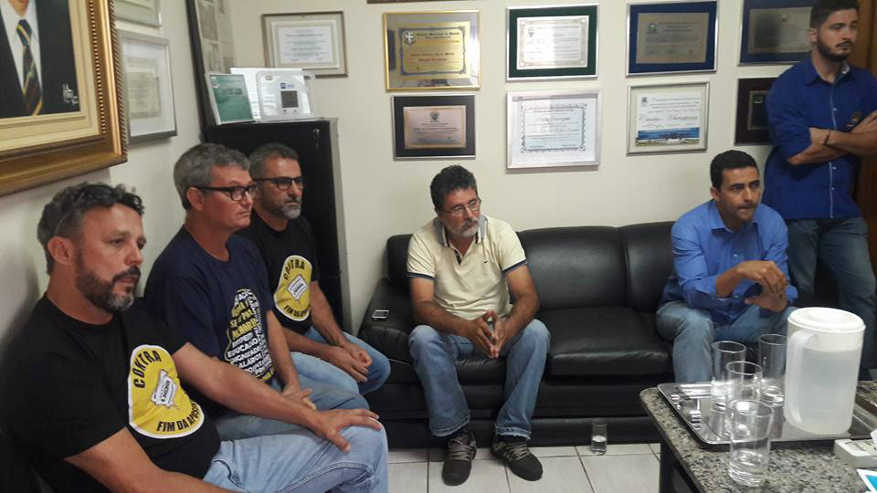 Sindicalistas e deputado Marun se reuniram contra a Reforma da Previdência Foto: Divulgação