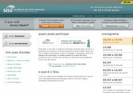 Prazo para matrícula no Sisu termina hoje