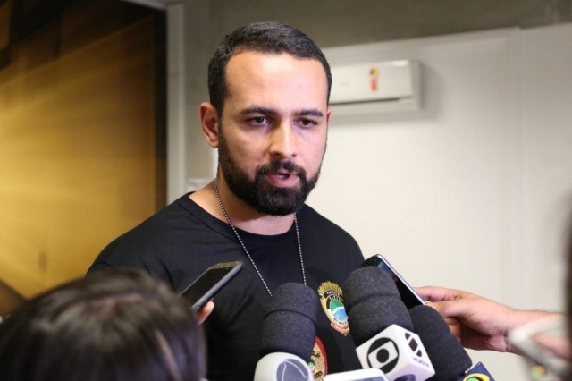 Delegado Carlos Delano que falou sobre a investigação do furto de 101 quilos de cocaína (Foto: Paulo Francis)