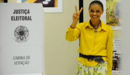 Candidata a presidência da República Marina Silva (PSB) vota na cidade de Rio Branco, no Acre - Tomaz Silva/Agência Brasil