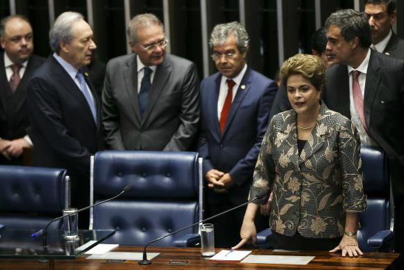 Brasília - A presidenta afastada Dilma Rousseff faz sua defesa diante dos senadores durante sessão de julgamento do impeachment. ( Marcelo Camargo/Agência Brasil)Marcelo Camargo/Agência Brasil