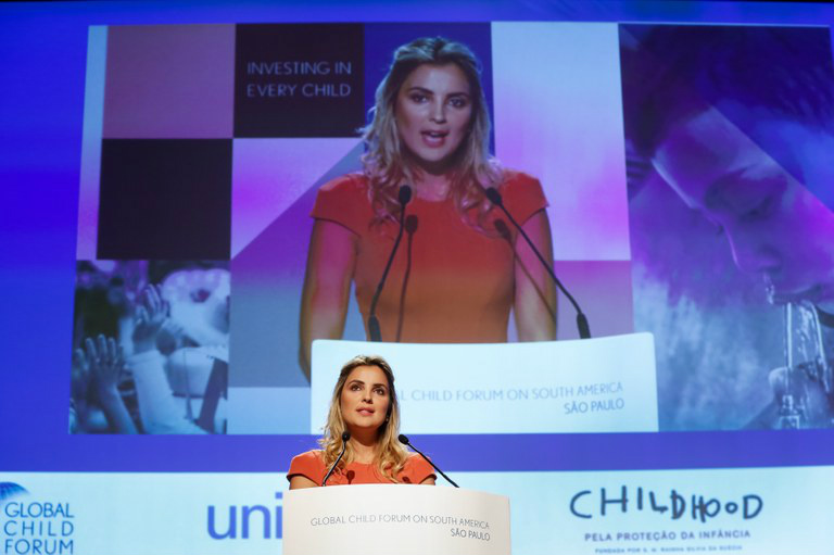 Primeira-dama classifica como "imprescindível" a proteção coletiva à infância Primeira-dama fez o discurso de encerramento do evento sobre infância em São PauloFoto: Divulgação