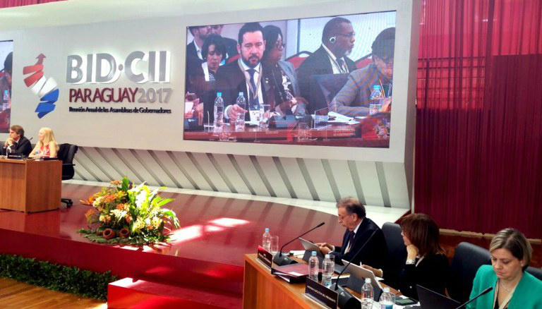Brasil destina US$ 18 milhões para promoção do desenvolvimento da América Latina Dyogo Oliveira durante encerramento da reunião anual do BIDFoto: Divulgação