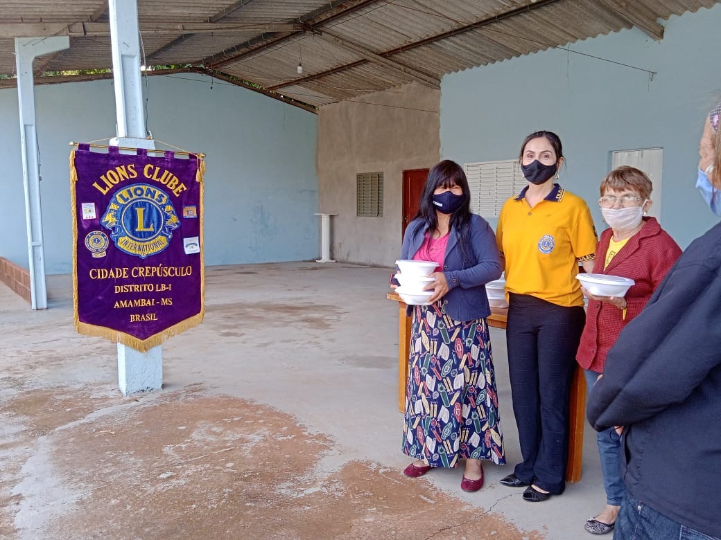 Lions Clube de Amambai distribui refeições em Ação Social Foto: Assessoria