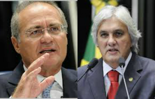 Renan diz que Senado não pode julgar Delcídio antes de posicionamento da Justiça E/D- Senadores Renan Calheiros (PMDB/AL) e Delcídio do Amaral (PT/MS) / Foto: Divulgação