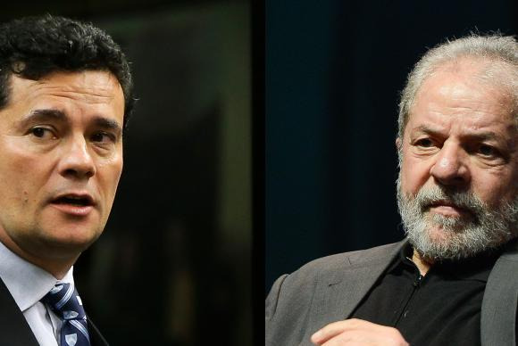 Moro dá 48 horas para defesa de Lula entregar recibos originais de aluguel Sérgio Moro e o ex-presidente Lula Arquivo/Agência Brasil