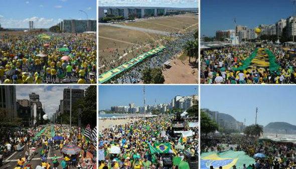 Protesto anti-Dilma é menor, mas mostra força Protesto anti-Dilma é menor, mas mostra força