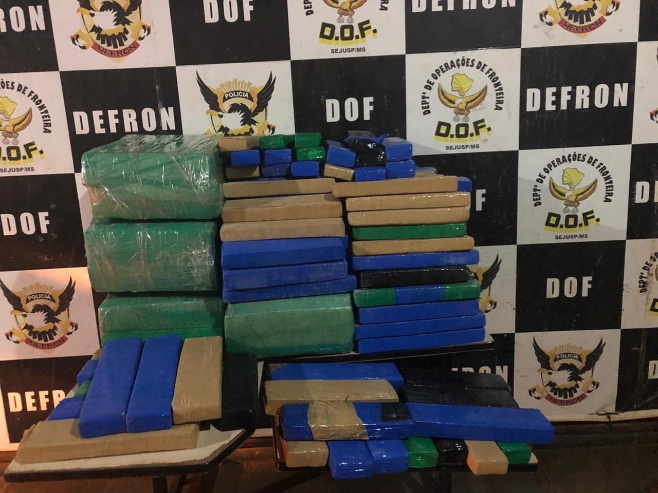 A droga foi apreendida durante um patrulhamento ostensivo na Rodovia MS-156, região de Caarapó / Foto: Divulgação.