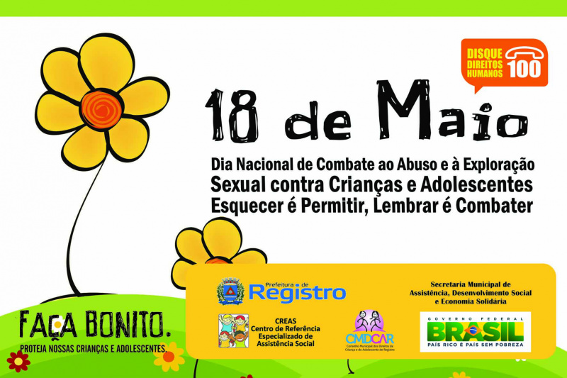 Dia de Combate à Exploração Sexual de Crianças e Adolescentes