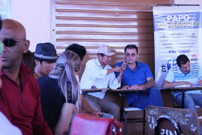 Papo no Bairro ouve moradores da vila Mangay e aldeia Amambai Moradores da aldeia Amambai participaram do projeto na tarde de domingo (3) / Foto: Assessoria