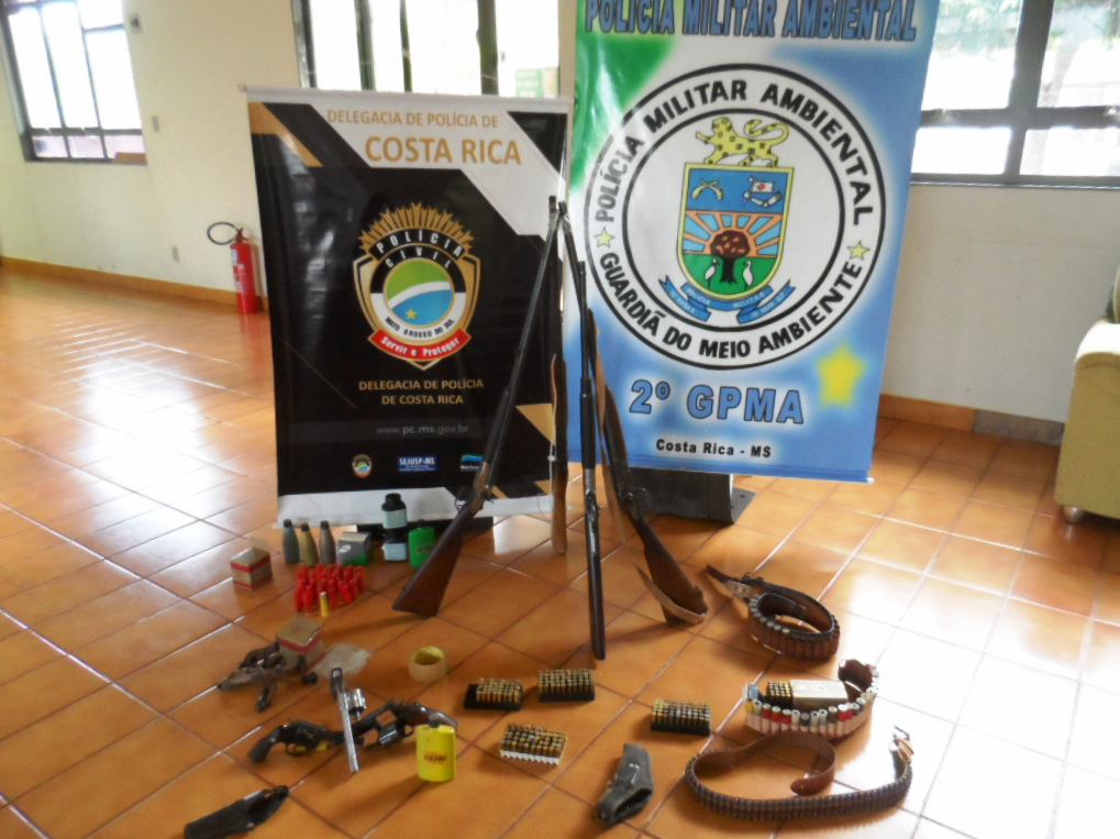 PMA, Polícia Militar e Polícia Civil prendem fazendeiro com arsenal de armas