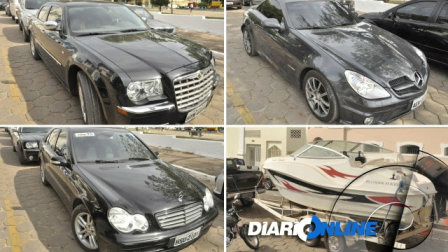 Anderson Gallo/Diário OnlineCarros de luxo foram apreendidos na operação Kalifa'sTodos os veículos apreendidos e uma lancha foram levados para Campo Grande, no início da tarde em caminhões cegonha. 