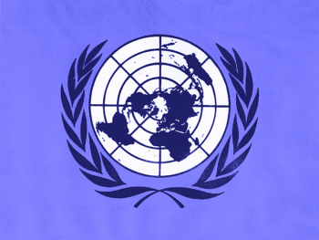 Bandeira da Organização das Nações Unidas.