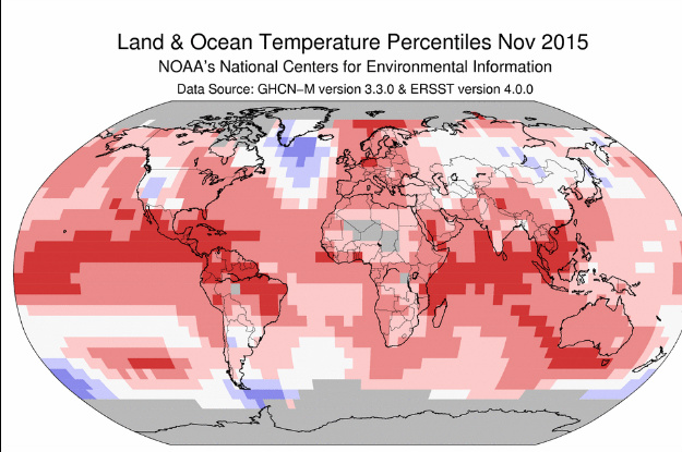 Levantamento foi feito pela agência americana Noaa