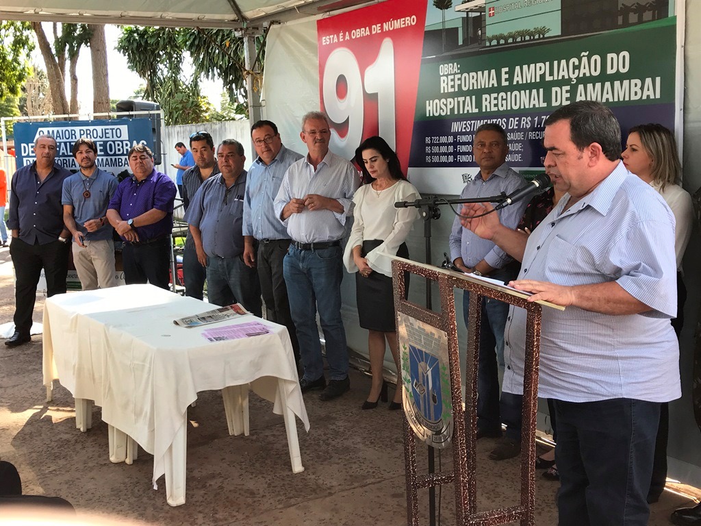 Vereadores destacam lançamento das obras no Hospital Regional Presidente do poder legislativo, vereador Dilmar Bervian (DEM) / Foto: Assessoria