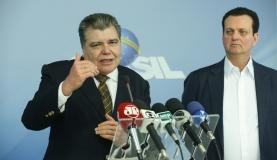 Os ministros do Meio Ambiente, Sarney Filho, e da Ciência, Tecnologia, Inovações e Comunicações, Gilberto Kassab, anunciam dados sobre o desmatamento