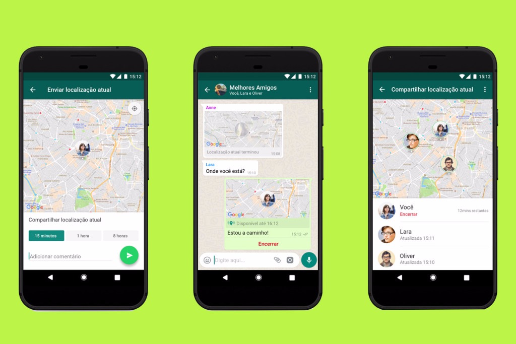 O WhatsApp agora mostra para seus amigos onde você está Como a nova função vai aparecer no seu celular! (Whatsapp//O WhatsApp agora mostra para seus amigos onde você está/Divulgação)