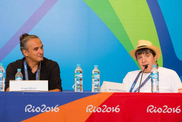 Os diretores criativos Fred Gelli e Marcelo Rubens Paiva falam sobre a cerimônia de abertura da Paralimpíada (Rio 2016/Gabriel Nascimento)Rio 2016/Gabriel Nascimento