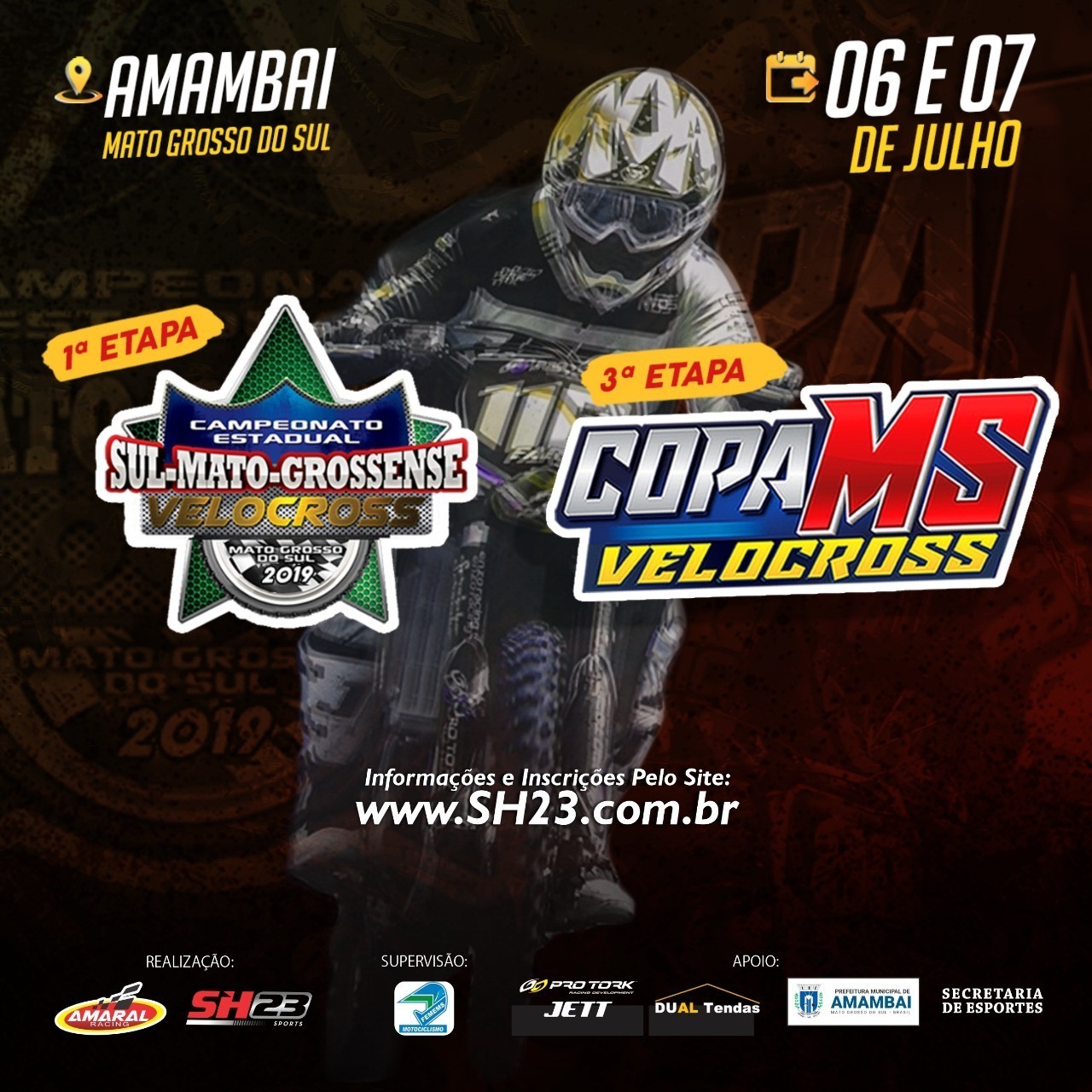 Amambai recebe etapas do Campeonato Estadual e da Copa MS de Velocross