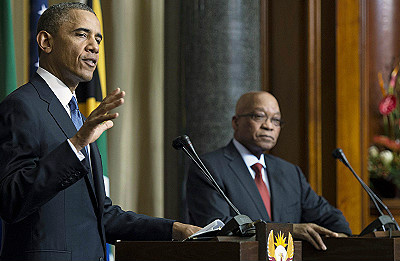 Obama e Zuma fizeram pronunciamento conjunto