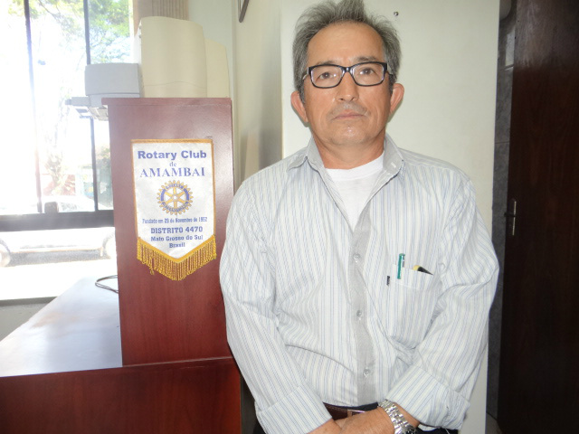 Aquece Amambai é campanha desenvolvida pelo Rotary nesse inverno Edno Saldanha, presidente do Rotary Clube de Amambai / Foto: Moreira Produções