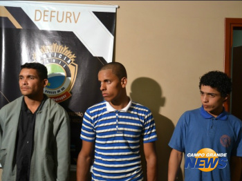 David Wilkison Caetano de Olveira, William Silva e Thiago Nunes Alves (Foto: Simão Nogueira)