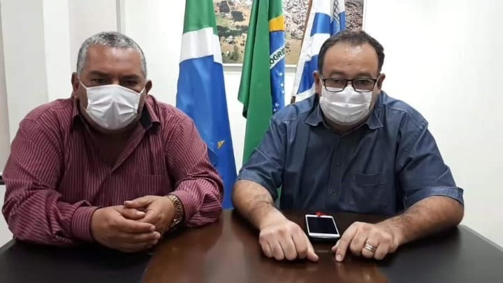 E/D- Vice-prefeito Valter Brito e o prefeito de Amambai, Dr. Bandeira / Foto: Rprodução/Facebook