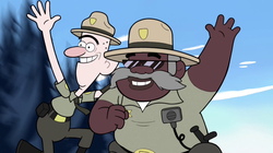 Disney Mostra Desenho de Seu Primeiro Casal Gay No final do último episódio da série animada, a dupla de policiais Xerife Blubs e seu assistente Durland declaram seu amor um pelo outro.