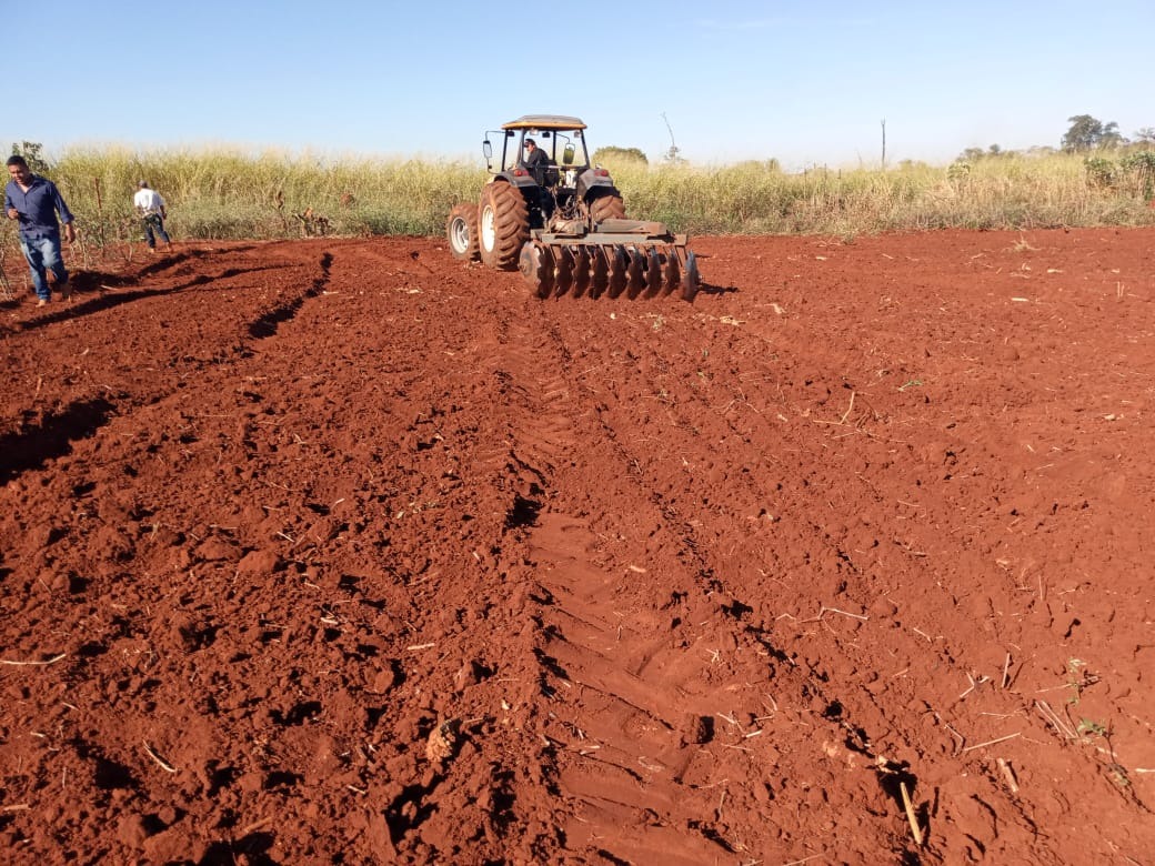 Tato Souza conquista ações de preparação de terras na aldeia Amambai Mais de 100 hectares já foram preparados / Foto: Divulgação