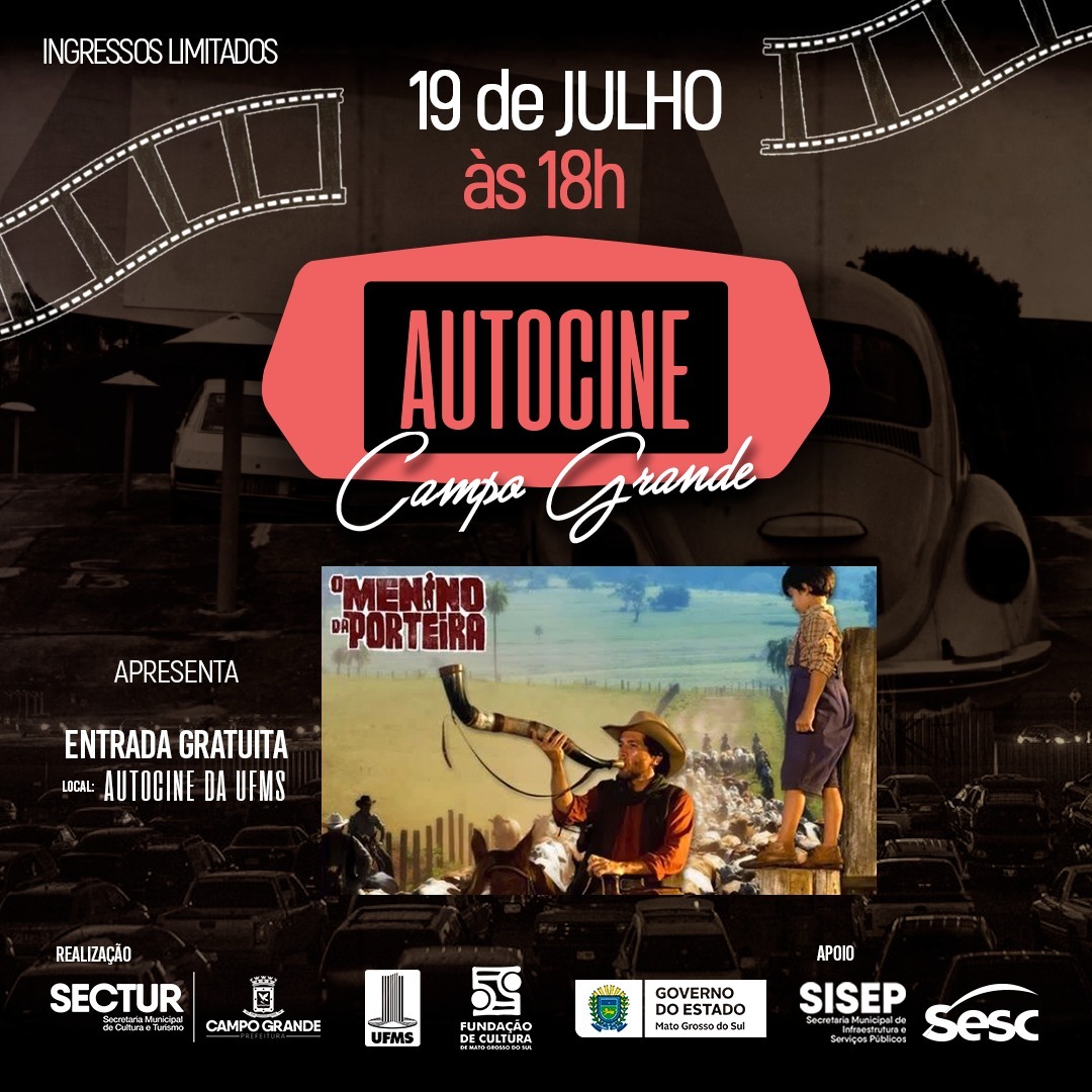 Domingo tem Autocine com exibição do filme “O menino da porteira”