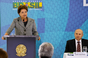 Dilma garante que Brasil está mais forte para enfrentar crises econômicas Dilma garante que Brasil está mais forte para enfrentar crises econômicas
