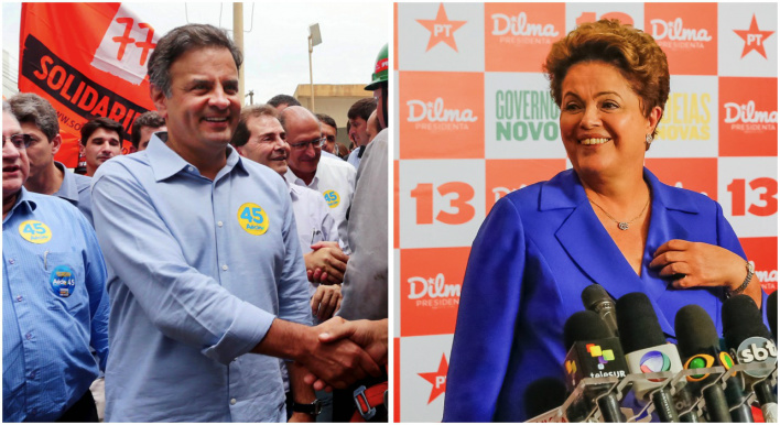 1ª pesquisa do 2º turno: Aécio 54% x Dilma 46% 1ª pesquisa do 2º turno: Aécio 54% x Dilma 46%
