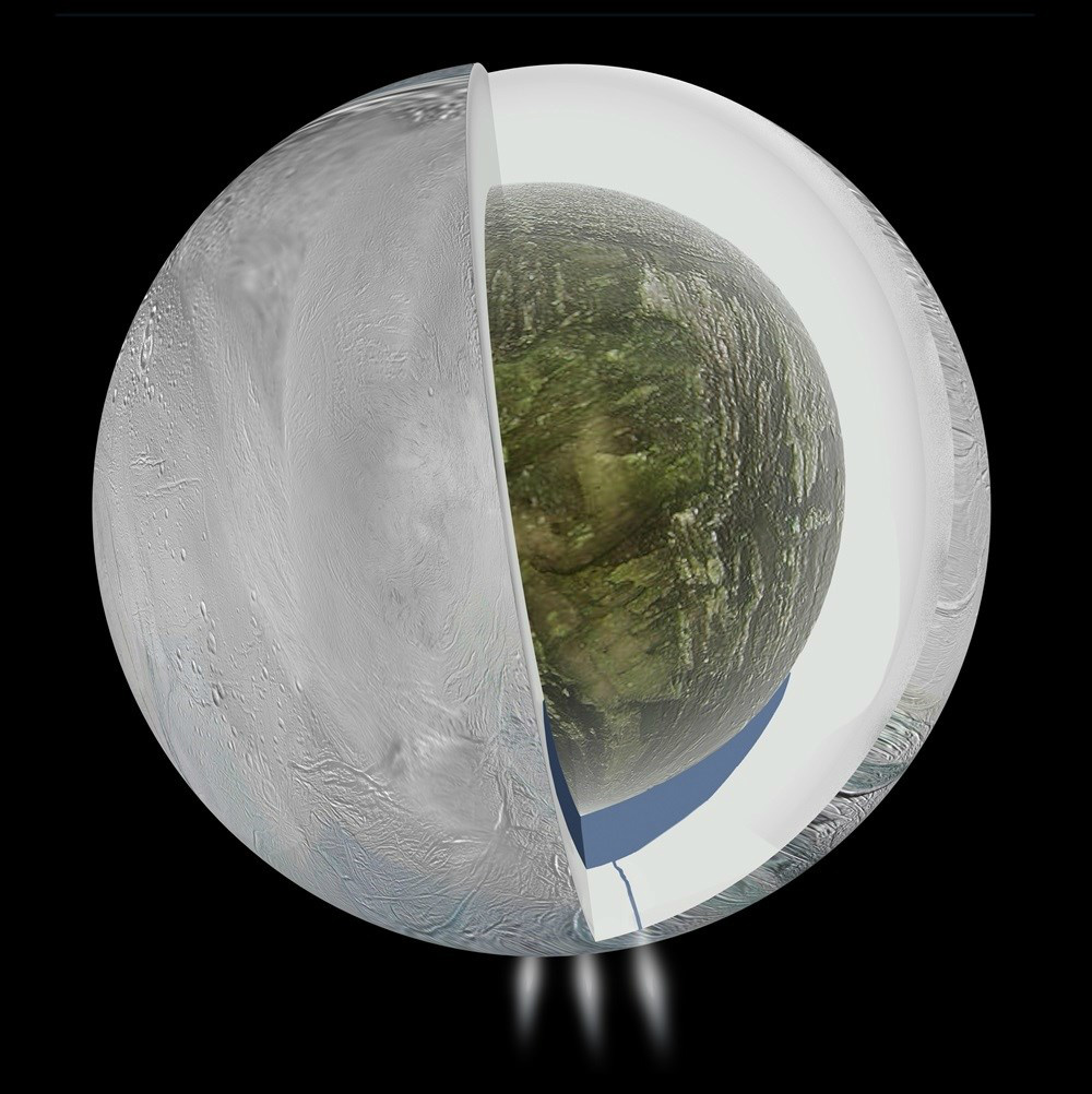 Lua de Saturno Enceladus tem água quente com minerais e pode abrigar vida
