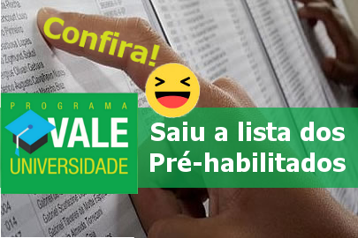 Vale Universidade divulga hoje lista de pré-habilitados