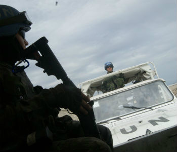 Tropas da Minustah em Porto Príncipe. Foto: Rádio ONU