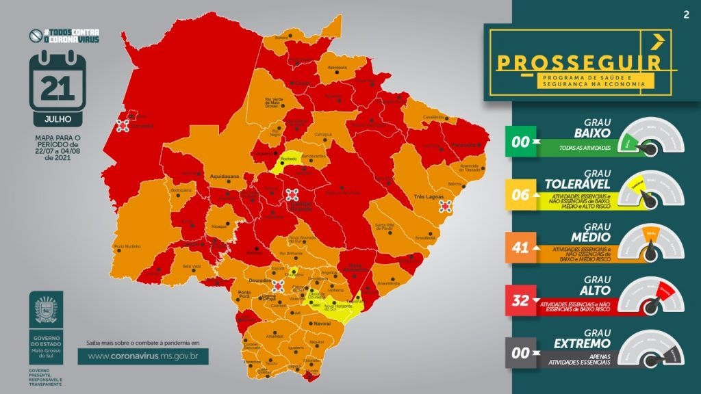 Covid-19: após ampla vacinação, Amambai agora é bandeira laranja Covid-19: após ampla vacinação, Amambai agora é bandeira laranja