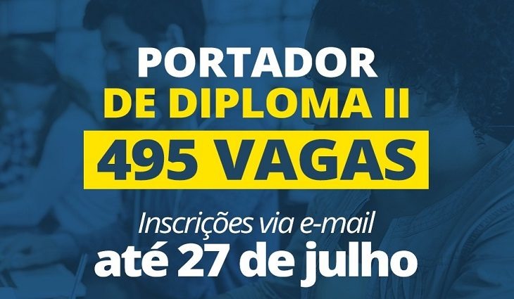 Seleção para 495 na UEMS vagas de Portador de Diploma II termina nesta terça(27) Foto: Divulgação