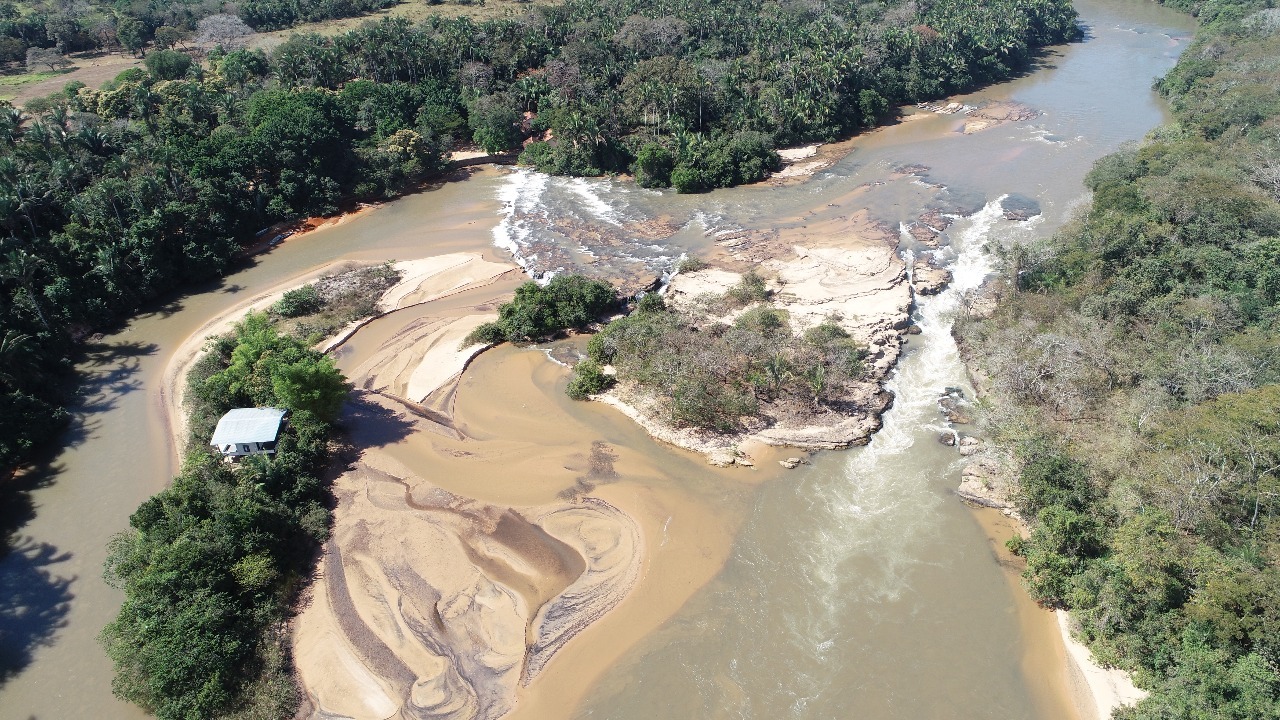PMA utiliza drone e apreende redes usadas para pesca predatória no rio Coxim Divulgação
