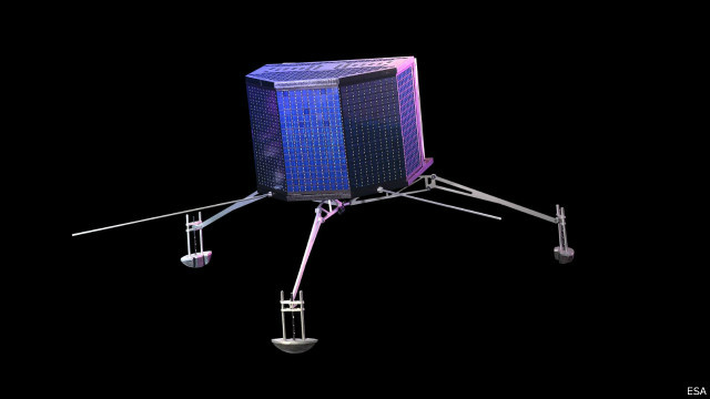 A sonda espacial Rosetta deverá viajar até o cometa 67P/Churyumov-Gerasimenko e nele depositar sonda