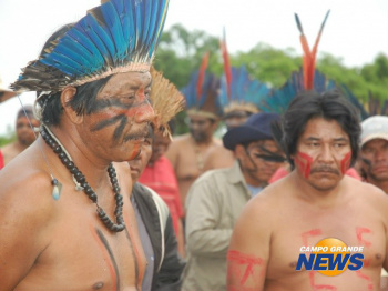 Índios ocupam área em disputa entre Sidrolândia e Dois Irmãos do Buriti. Em MS, são 27 terras indígenas regularizadas. (Foto: Marcelo Victor)
