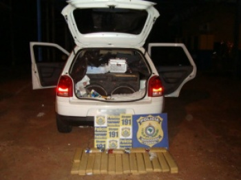 Ex-sargento da PM é preso com 31 quilos de maconha na fronteira Maconha, haxixe e crack estavam em CrossFox de placas de Brasília.Foto: Divulgação